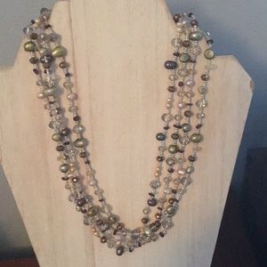 Gorgeous multi stone and crystal necklace